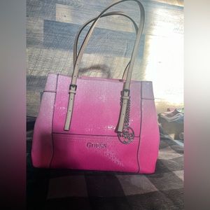 Guess pink Ombré carry all bag/tote/purse